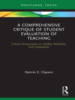 cover image of A Comprehensive Critique of Student Evaluation of Teaching